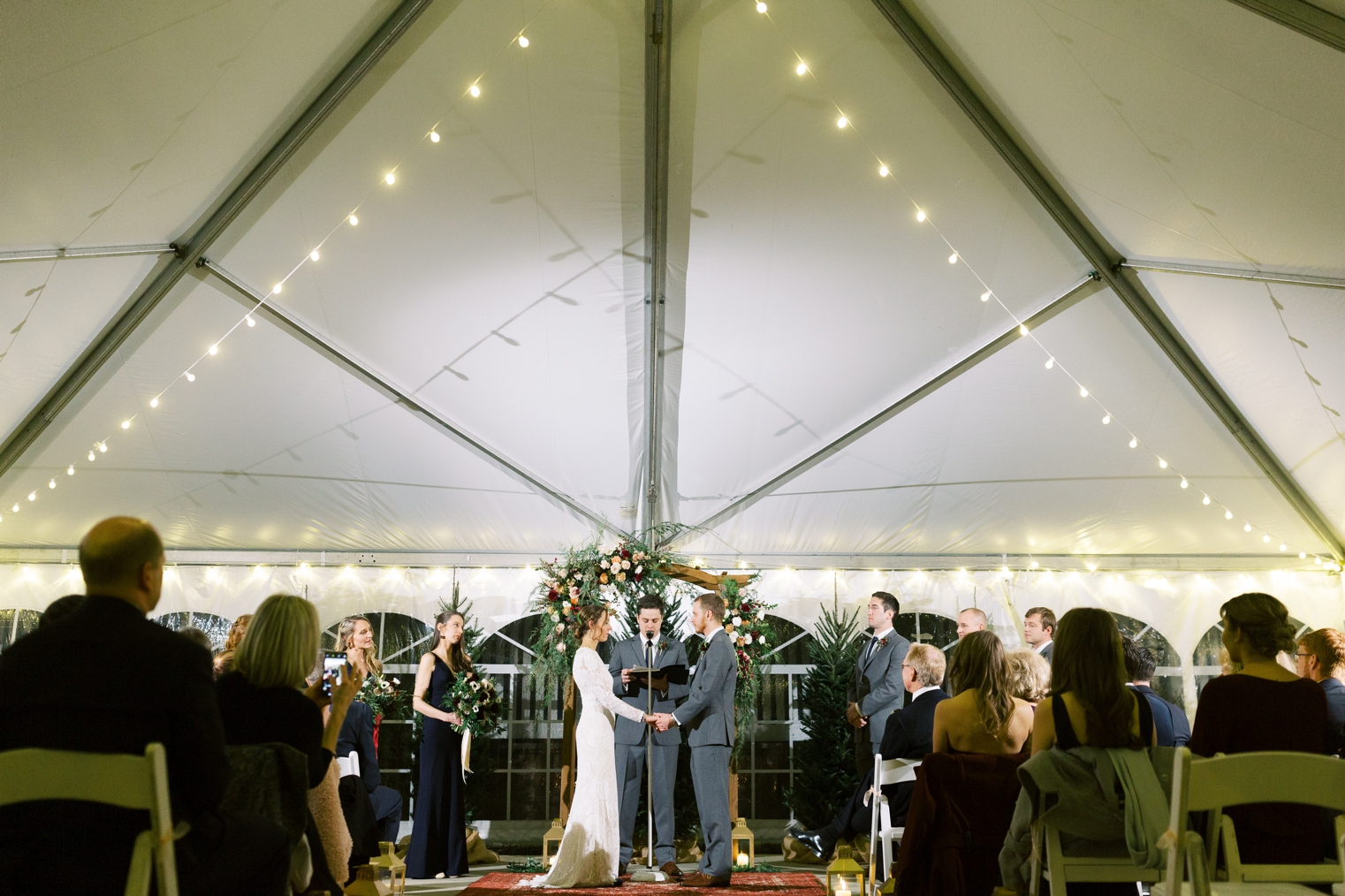 Ceremony at Barn on Bridge in Collegeville, PA